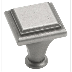 Clearance Sale, Manor 1 Inch Diameter Weathered Nickel Cabinet Knob