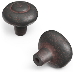 Refined Rustic 1-1/4 Inch Diameter Rustic Iron Cabinet Knob