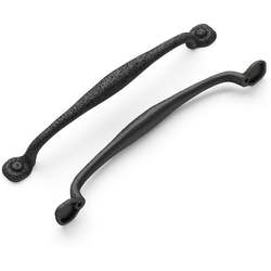Refined Rustic Appliance Pull 12 inch Center to Center Black Iron