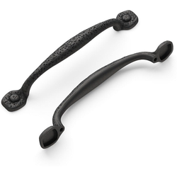 Refined Rustic Appliance Pull 8 inch Center to Center Black Iron