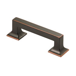 Studio 3 Inch Center to Center Oil Rubbed Bronze Highlighted Cabinet Pull