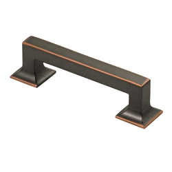 Studio 3-3/4 Inch Center to Center Oil Rubbed Bronze Highlighted Cabinet Pull