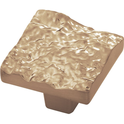 1-3/8 Inch Length Sandrine Square Cabinet Knob, Champagne Bronze