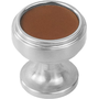 Satin Nickel with Brown Leather