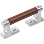 Satin Nickel with Brown Leather