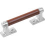 Satin Nickel with Brown Leather