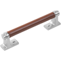 Satin Nickel with Brown Leather
