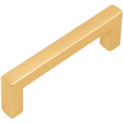 3-3/4 Inch (96mm) Center to Center Coventry Pull, Brushed Golden Brass