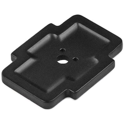 1-3/4 Inch Length Coventry Knob Backplate, Matte Black