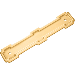 5-1/16 Inch (128mm) Center to Center Coventry Pull Backplate, Brushed Golden Brass