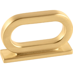 1 Inch Center to Center Corsa Pull, Brushed Golden Brass