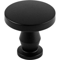 1-1/4 Inch Diameter Anders Round Cabinet Knob, Matte Black