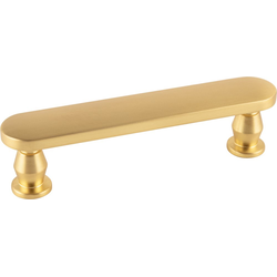 3-3/4 Inch (96mm) Center to Center Anders Pull, Brushed Golden Brass