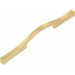 3 Inch &amp; 3-3/4 Inch (96mm) Center to Center Emerge Pull, Brushed Golden Brass