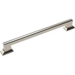 12 Inch Center to Center Brownstone Appliance Pull, Polished Nickel