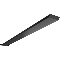 2-1/2 Inch Width x 32 Inch Depth Countertop Island Steel Heavy Duty Bracket with Flange, Powder Coated Black