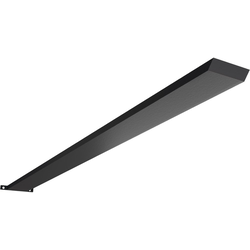 2-1/2 Inch Width x 36 Inch Depth Countertop Island Steel Heavy Duty Bracket with Flange, Powder Coated Black