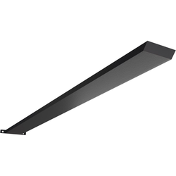 2-1/2 Inch Width x 30 Inch Depth Countertop Island Steel Heavy Duty Bracket with Flange, Powder Coated Black