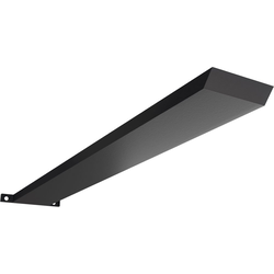 2-1/2 Inch Width x 20 Inch Depth Countertop Island Steel Heavy Duty Bracket with Flange, Powder Coated Black