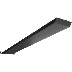 2-1/2 Inch Width x 22 Inch Depth Countertop Island Steel Heavy Duty Bracket with Flange, Powder Coated Black