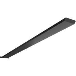 2-1/2 Inch Width x 40 Inch Depth Countertop Island Steel Heavy Duty Bracket with Flange, Powder Coated Black