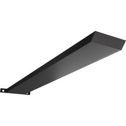 2-1/2 Inch Width x 18 Inch Depth Countertop Island Steel Heavy Duty Bracket with Flange, Powder Coated Black