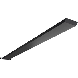 2-1/2 Inch Width x 34 Inch Depth Countertop Island Steel Heavy Duty Bracket with Flange, Powder Coated Black