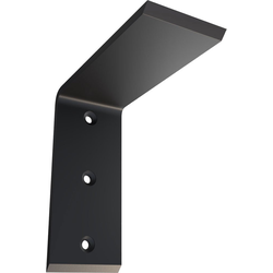 2-1/2 Inch Width x 6 Inch Depth x 6 Inch Height Countertop Support Steel Heavy Duty Bracket, Powder Coated Black