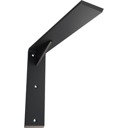 2-1/2 Inch Width x 12 Inch Depth x 10 Inch Height Countertop Support Steel Heavy Duty Bracket with Gusset, Powder Coated Black