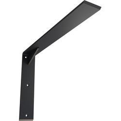 2-1/2 Inch Width x 18 Inch Depth x 12 Inch Height Countertop Support Steel Heavy Duty Bracket with Gusset, Powder Coated Black