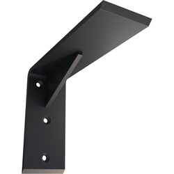 2-1/2 Inch Width x 8 Inch Depth x 6 Inch Height Countertop Support Steel Heavy Duty Bracket with Gusset, Powder Coated Black