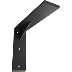 2-1/2 Inch Width x 10 Inch Depth x 8 Inch Height Countertop Support Steel Heavy Duty Bracket with Gusset, Powder Coated Black