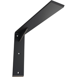 2-1/2 Inch Width x 14 Inch Depth x 10 Inch Height Countertop Support Steel Heavy Duty Bracket with Gusset, Powder Coated Black
