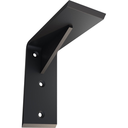 2-1/2 Inch Width x 6 Inch Depth x 6 Inch Height Countertop Support Steel Heavy Duty Bracket with Gusset, Powder Coated Black
