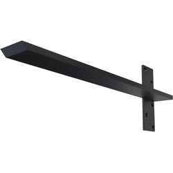 2-1/2 Inch Width x 22 Inch Depth Floating Steel Heavy Duty Wall Mount Bracket, Powder Coated Black