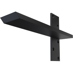 2-1/2 Inch Width x 12 Inch Depth Floating Steel Heavy Duty Wall Mount Bracket, Powder Coated Black