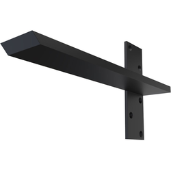 2-1/2 Inch Width x 14 Inch Depth Floating Steel Heavy Duty Wall Mount Bracket, Powder Coated Black