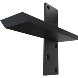 2-1/2 Inch Width x 8 Inch Depth Floating Steel Heavy Duty Wall Mount Bracket, Powder Coated Black