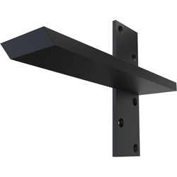 2-1/2 Inch Width x 10 Inch Depth Floating Steel Heavy Duty Wall Mount Bracket, Powder Coated Black