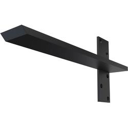 2-1/2 Inch Width x 16 Inch Depth Floating Steel Heavy Duty Wall Mount Bracket, Powder Coated Black