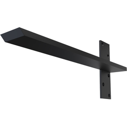 2-1/2 Inch Width x 18 Inch Depth Floating Steel Heavy Duty Wall Mount Bracket, Powder Coated Black