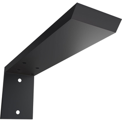 2-1/2 Inch Width x 10 Inch Depth x 4 Inch Height Hidden Support Steel Heavy Duty Bracket with Black Plate, Powder Coated Black