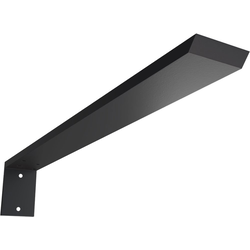 2-1/2 Inch Width x 22 Inch Depth x 4 Inch Height Hidden Support Steel Heavy Duty Bracket with Black Plate, Powder Coated Black