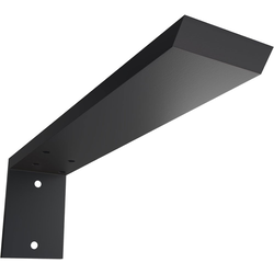 2-1/2 Inch Width x 12 Inch Depth x 4 Inch Height Hidden Support Steel Heavy Duty Bracket with Black Plate, Powder Coated Black