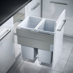 20% OFF 40.15 Quart Hailo Euro Cargo 45 Double Waste Bin Pull-Out, Light Gray
