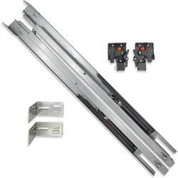 Builders Line Undermount Drawer Slide, 21 Inch, Soft Close, 5/8 Inch Max Drawer Thickness, Partial Extension, 75 lb Load Rating, Includes Front and Rear Brackets