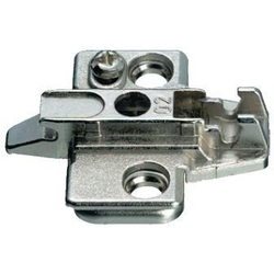 2 Piece Height Adjustable Frameless Mounting Plate, 3 Point Fixing with 18 mm Height Adjustment