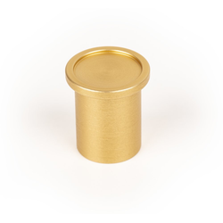 1 Inch (25 mm) Diameter Modern Round Cabinet Knob, Brushed Brass