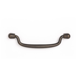 5-3/64 Inch (128 mm) Center to Center Drop Ring Pull Cabinet Handle, Antique Brass