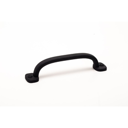 3-3/4 Inch (96mm) Center to Center Industrial Black Cabinet Handle, Textured Black